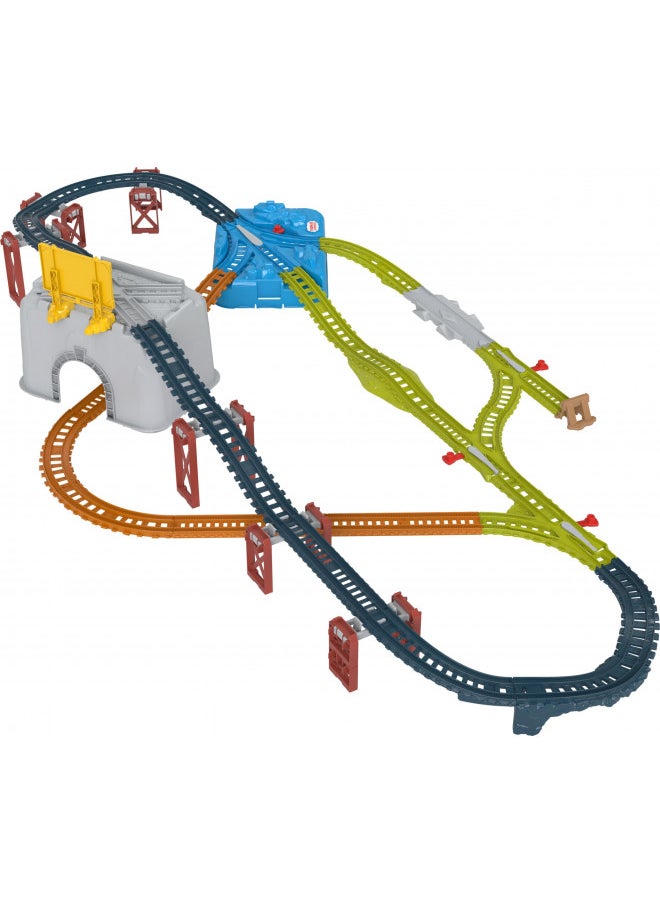 Thomas & Friends Toy Train Tracks Set, Connect & Build Bucket, 34-Piece Expansion Pack for Diecast & Motorized Trains, Age 3+ Years