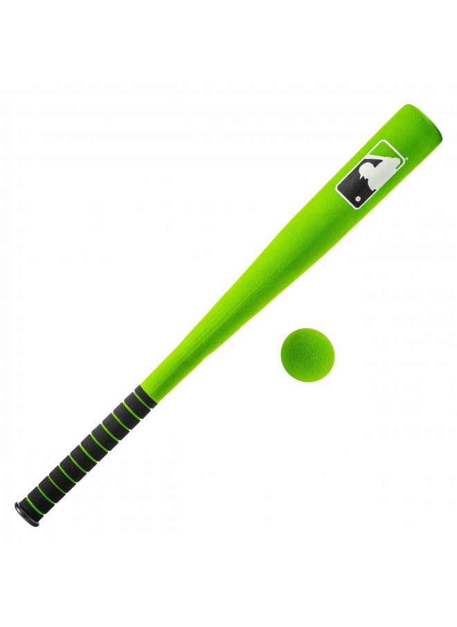 Franklin Sports MLB Kids Foam Baseball Bat + Ball Set - Toy Bat + Foam Ball Set for Kids + Toddlers - Standard Barrel - Green - 27