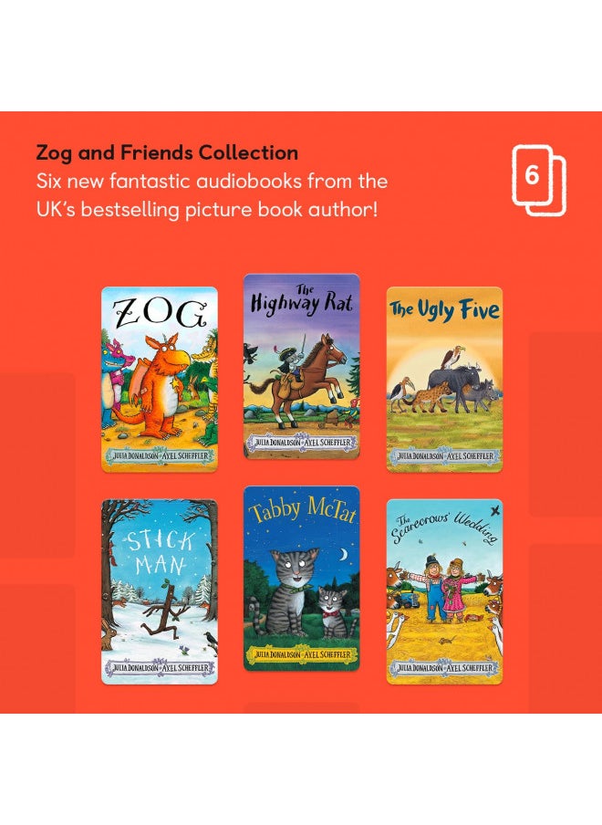 Yoto Zog & Friends Collection by Julia Donaldson 6 Kids Audiobook Cards for Use Player & Yoto Mini Bluetooth Speaker, Fun Educational Daytime & Bedtime Stories for Children Ages 3+