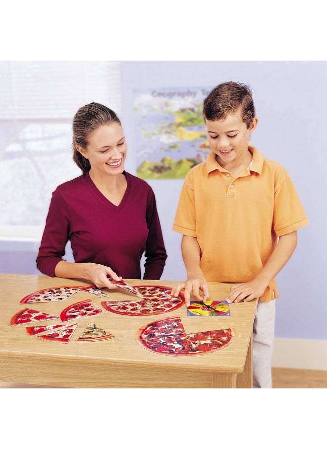 Learning Resources Pizza Fraction Fun Game, 13 Fraction Pizzas, 67 Piece Game, Ages 6+