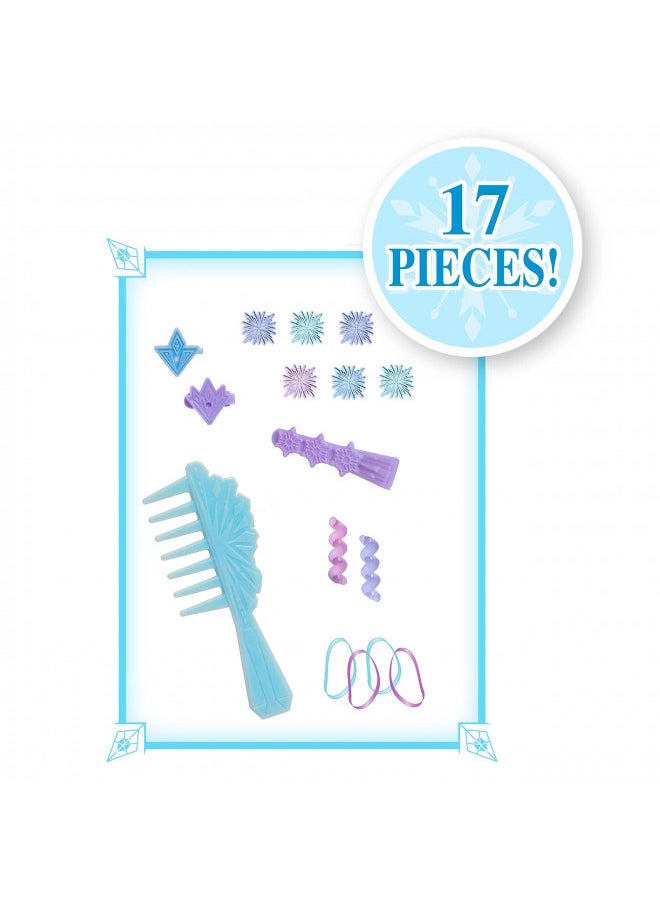 Disney Frozen 2 Elsa Styling Head, 14-Pieces Include Wear and Share Accessories, Blonde, Hair Styling for Kids, by Just Play