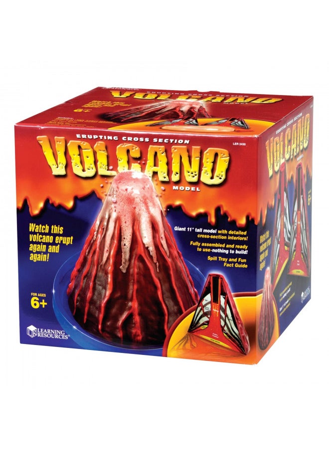 Learning Resources Erupting Volcano Model, Fun Science Learning, Homeschool, Cross-Section Model with Foaming Lava, Ages 6+