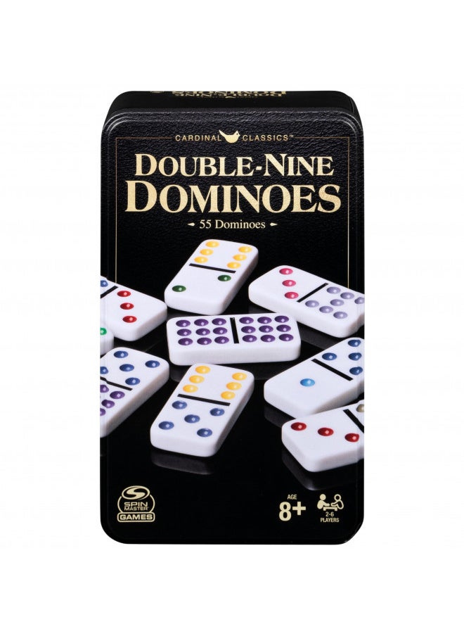 Cardinal Classics Double Nine Dominoes Set in Storage Tin | Dominoes for Kids | Family Games | Adult Games | Dominoes Set for Adults and Kids Ages 8+