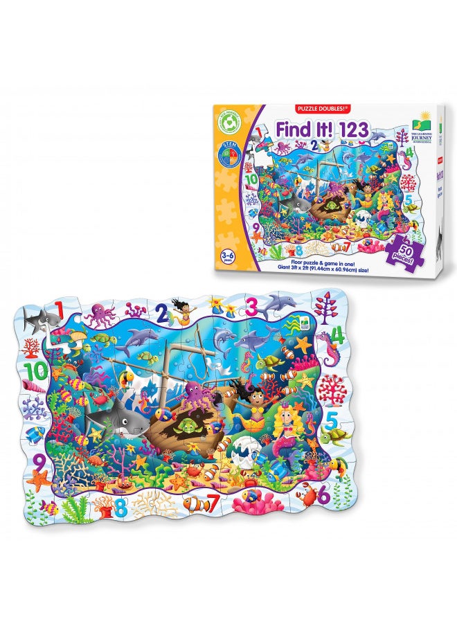 The Learning Journey Puzzle Doubles - Find It! 123 - STEM Preschool Toys & Gifts for Boys & Girls Ages 3 and Up, 24