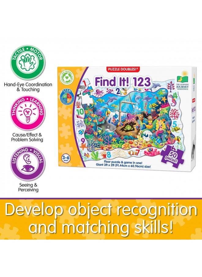 The Learning Journey Puzzle Doubles - Find It! 123 - STEM Preschool Toys & Gifts for Boys & Girls Ages 3 and Up, 24