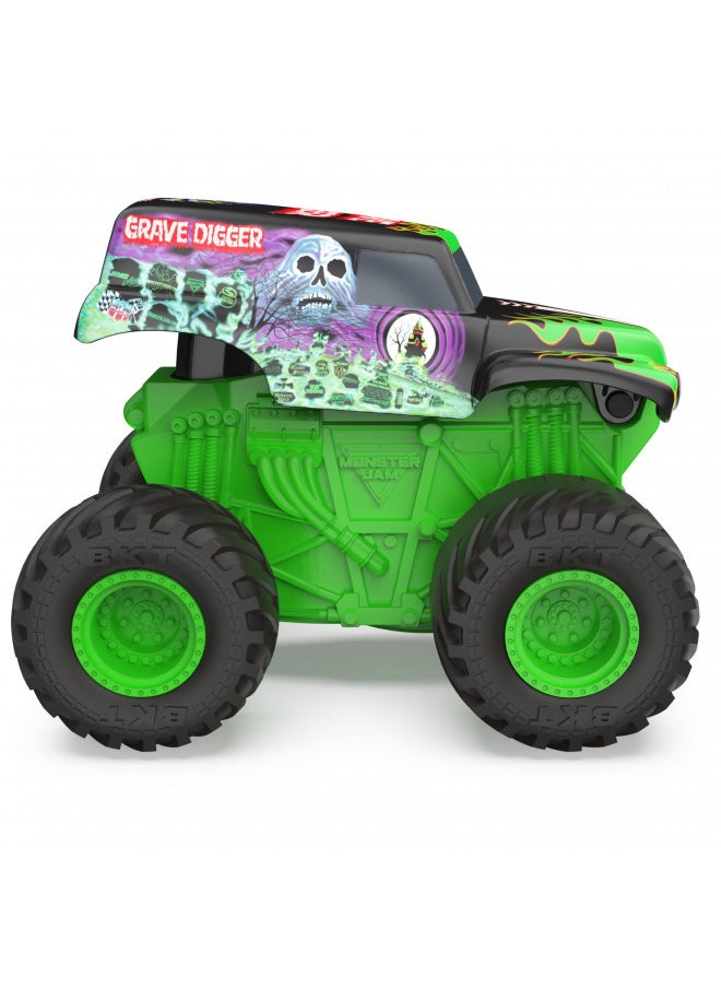 Monster Jam, 2-Pack Official Grave Digger and El Toro Loco Clip & Flip Monster Trucks, 1:43 Scale Kids Toys for Boys