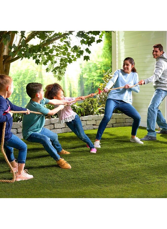 Franklin Sports Franklin Field Day Tug of War Rope with Flag for Kids and Adults - Perfect for Team Building - 20ft Long,Brown