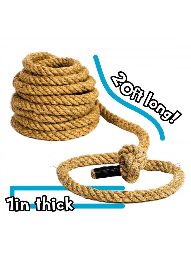 Franklin Sports Franklin Field Day Tug of War Rope with Flag for Kids and Adults - Perfect for Team Building - 20ft Long,Brown