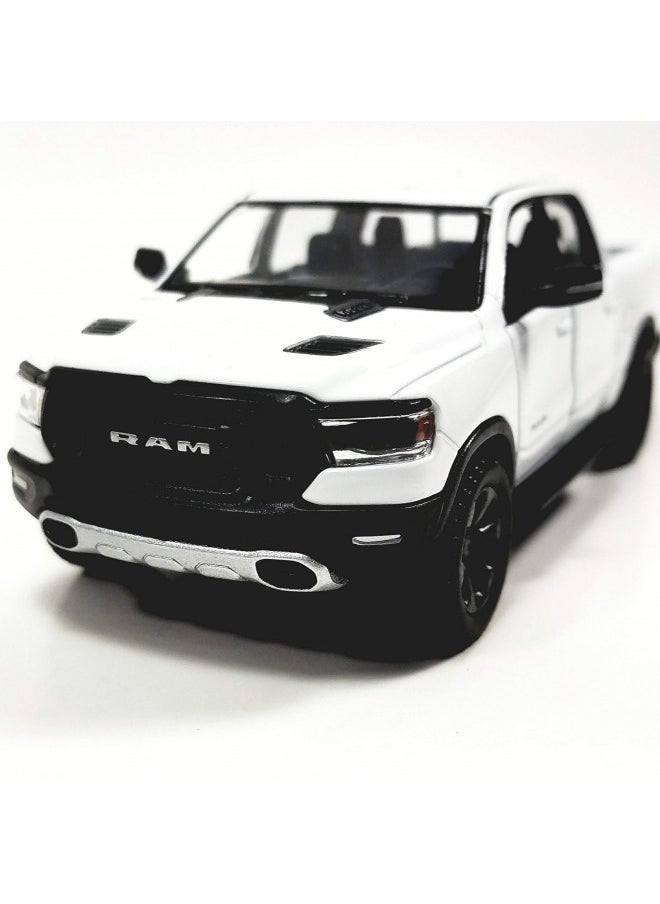 Kinsmart 2019 White Dodge Ram 1500 Pickup Truck1/46 O Scale Diecast Truck