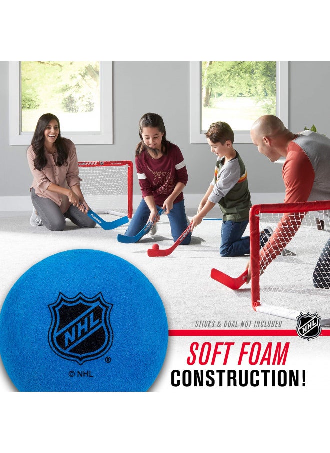 Franklin Sports Mini - Indoor Floor Hockey Balls for Kids - 6 Soft Foam Balls - Assorted Colors