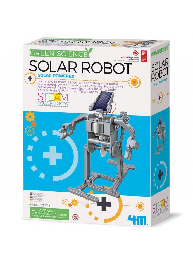 4M Green Science Solar Robot Kit - Green Energy Robotics, Eco-Engineering - STEM Toys Educational Gift for Kids & Teens, Girls & Boys (Packaging May Vary), Multi