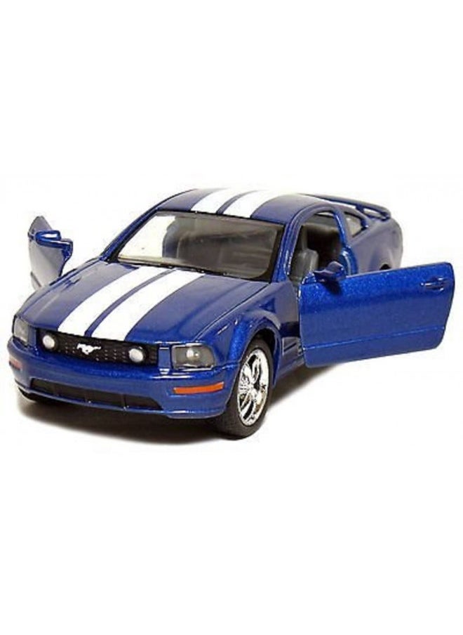 KiNSMART 2006 Ford Mustang GT Hardtop 1/38 Scale Diecast Car (Stripe blue)