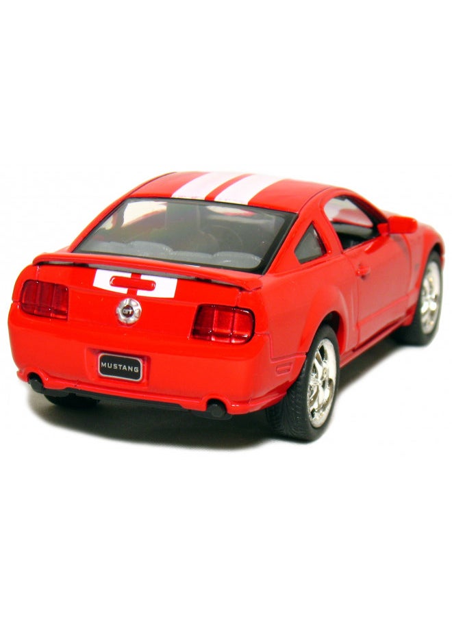 KiNSMART 2006 Ford Mustang GT Hardtop 1/38 Scale Diecast Car (Stripe red)