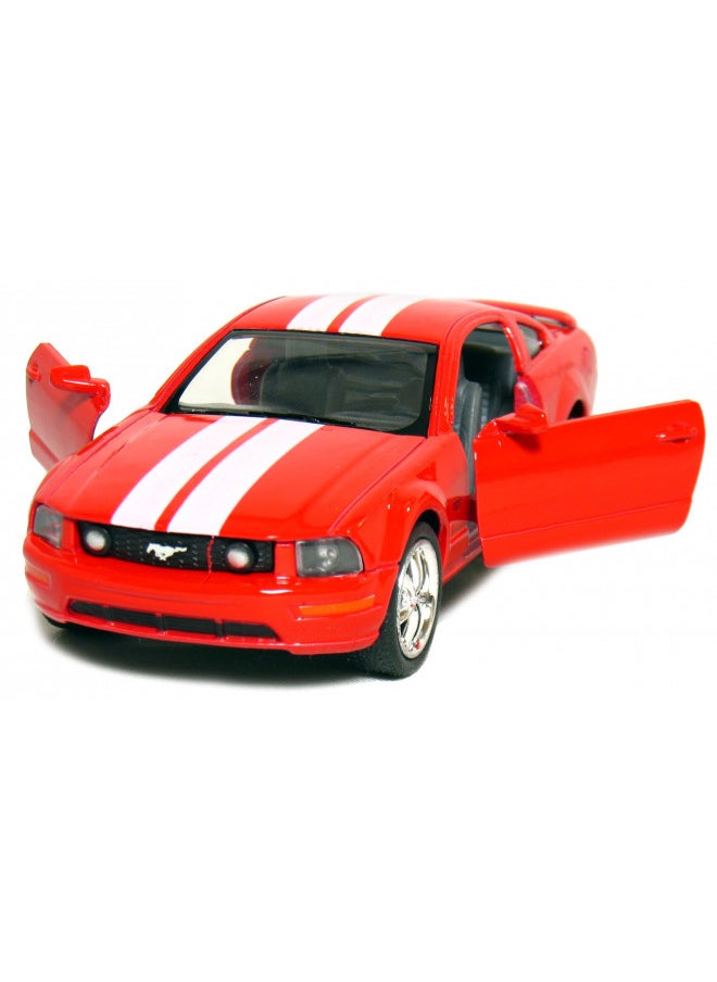 KiNSMART 2006 Ford Mustang GT Hardtop 1/38 Scale Diecast Car (Stripe red)