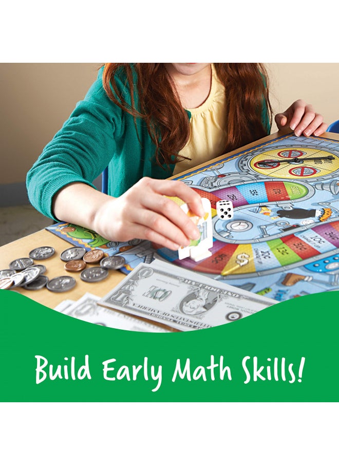 Learning Resources Money Bags Coin Value Game - Ages 7+ Fun Games for Kids, Develops Math Skills and Recognition, Educational Play Kids For 2 to 4 Players