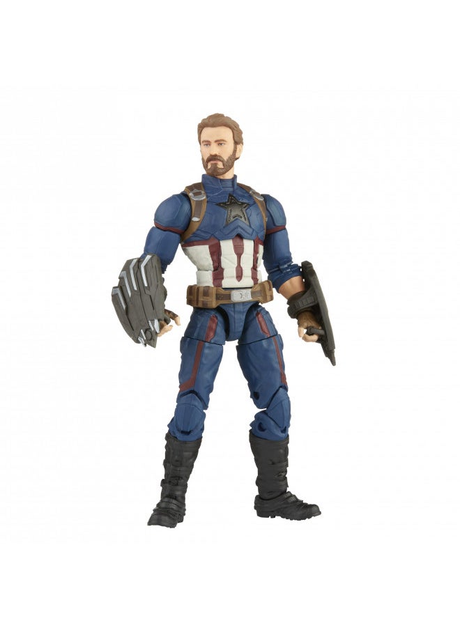 Marvel Hasbro Avengers Infinity Hasbro Legends Series, 15 cm Captain America Action Figure, Premium Design, Includes 5 Accessories, Multi-Colour, F01855L0