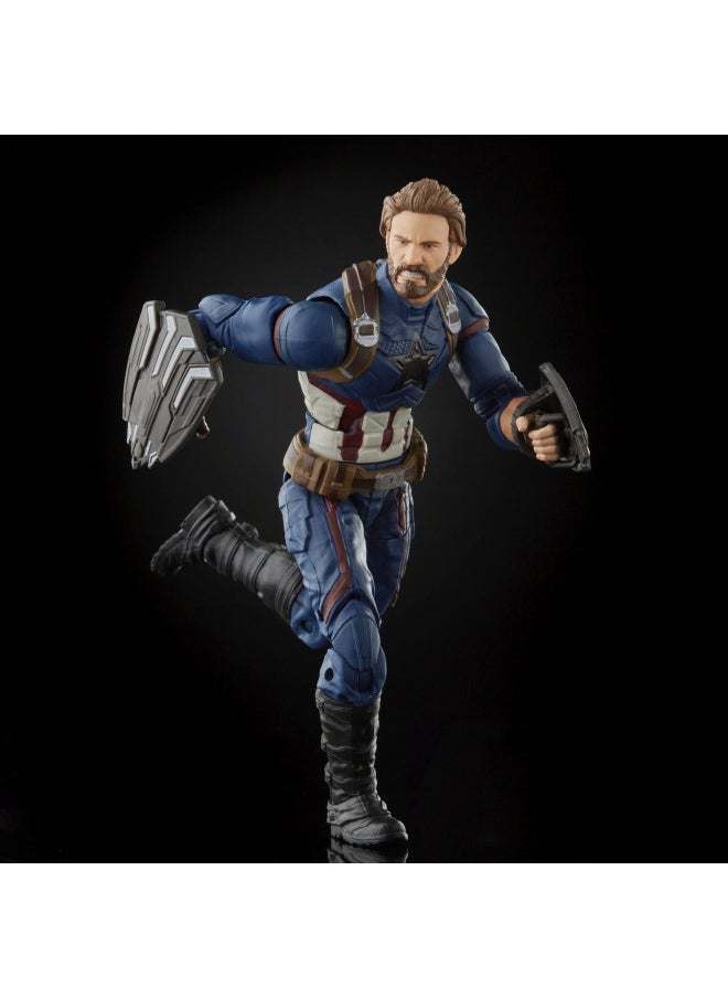 Marvel Hasbro Avengers Infinity Hasbro Legends Series, 15 cm Captain America Action Figure, Premium Design, Includes 5 Accessories, Multi-Colour, F01855L0