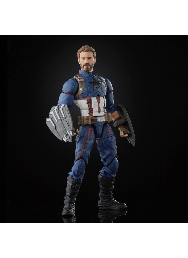 Marvel Hasbro Avengers Infinity Hasbro Legends Series, 15 cm Captain America Action Figure, Premium Design, Includes 5 Accessories, Multi-Colour, F01855L0