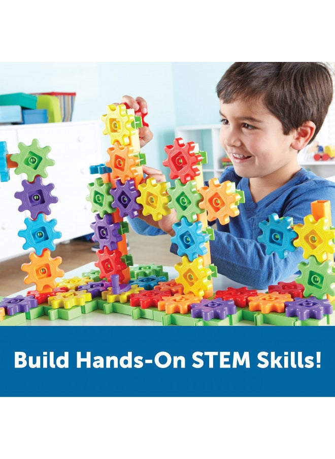 Learning Resources Gears! Gears! Gears! 100-Piece Deluxe Building Set, STEM Construction Toy Set, 100 Pieces, Ages 3+