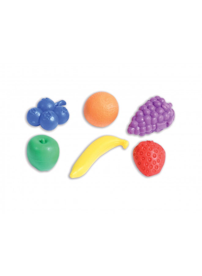 Edx Education Fruit Counters - Set of 108 - Early Math Manipulative for Kids - Teach Beginner Addition and Subtraction - Build Counting, Sorting and Language Skills