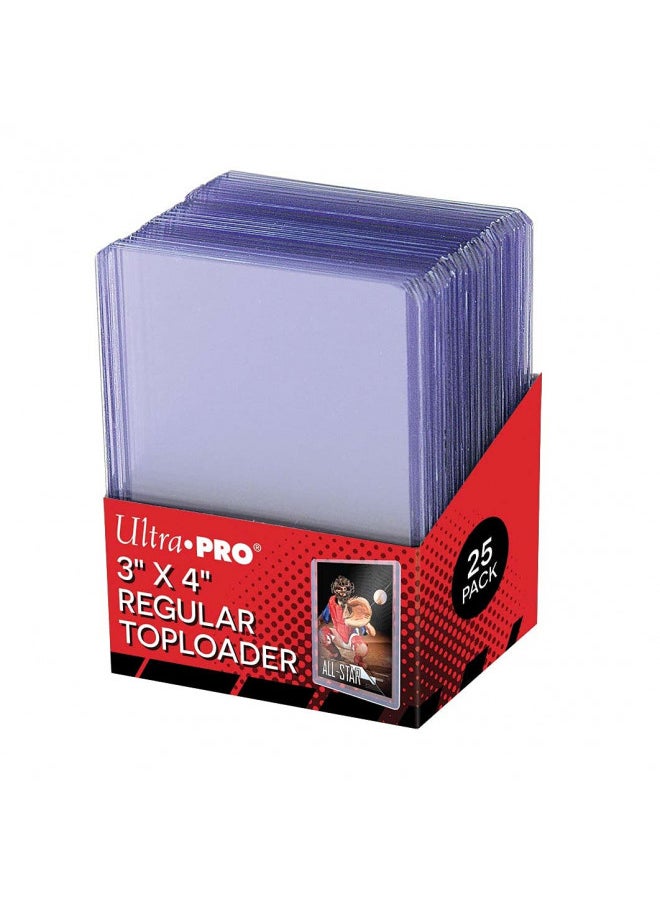 Ultra Pro 25 3 X 4 Top Loader Card Holder for Baseball, Football, Basketball, Hockey, Golf, Single Sports Cards Top Loads