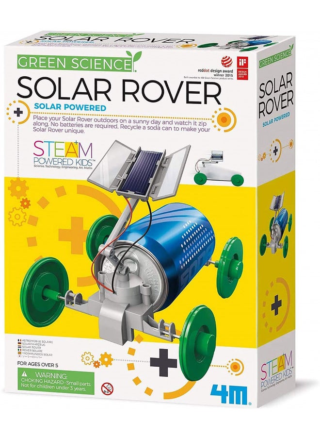 4M Green Science Solar Rover, DIY STEAM Powered Kids Science Kit, Boys & Girls Ages 5+