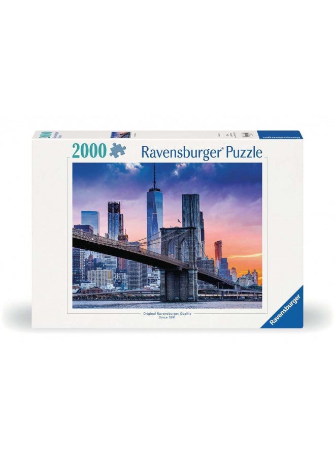 Ravensburger 16011 Skyline New York 2000 Piece Puzzle for Adults - Every Piece is Unique, Softclick Technology Means Pieces Fit Together Perfectly