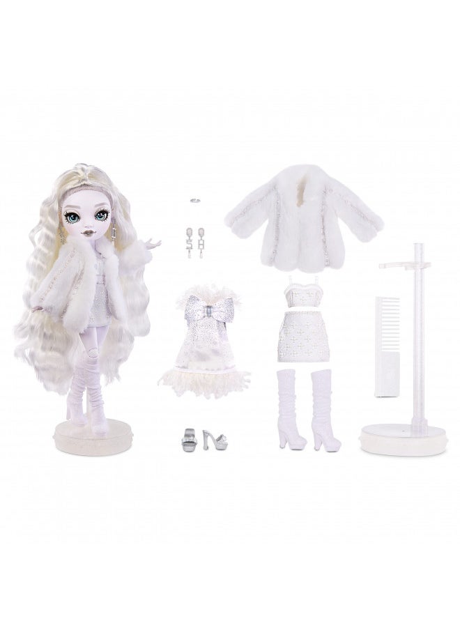 Rainbow High Shadow Series 1 Natasha Zima- Grayscale Fashion Doll. 2 Designer Dove White Outfits to Mix & Match with Accessories