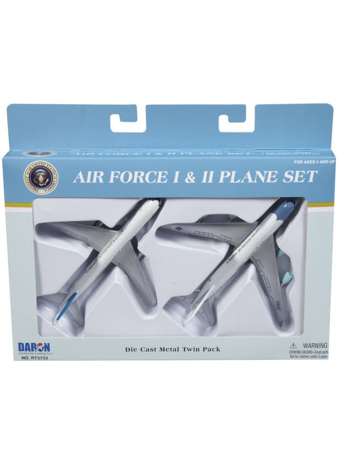 Air Force One 2 Plane set Air Force One and Air Force Two, Blue and White