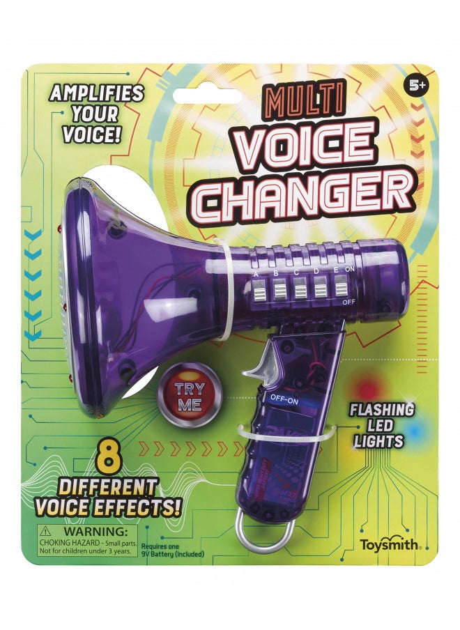 Toysmith Tech Gear Multi Voice Changer, Amplifies Voice With 8 Different Voice Effects, For Boys & Girls Ages 5+, Colors vary