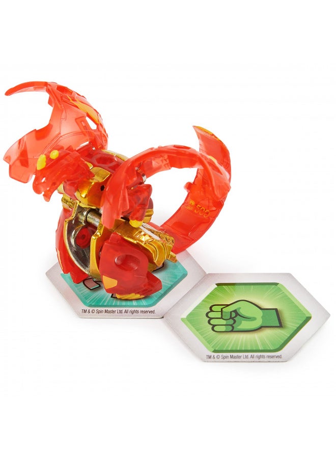 Bakugan Evolutions, Dragonoid (Red), Platinum Series True Metal Bakugan, 2 BakuCores and Character Card, Kids Toys for Boys, Ages 6 and Up