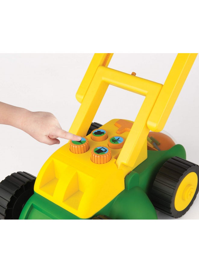 John Deere Electronic Toy Lawn Mower - Lawn Mower Toy with Interactive Sounds and Buttons - Toddler Outdoor Toys - Summer Toys - Ages 2 Years and Up