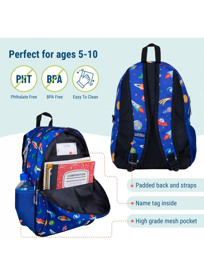 Wildkin 15-Inch Kids Backpack for Boys & Girls, Perfect for Early Elementary, Backpack for Kids Features Padded Back & Adjustable Strap, Ideal for School & Travel Backpacks (Out of this World)