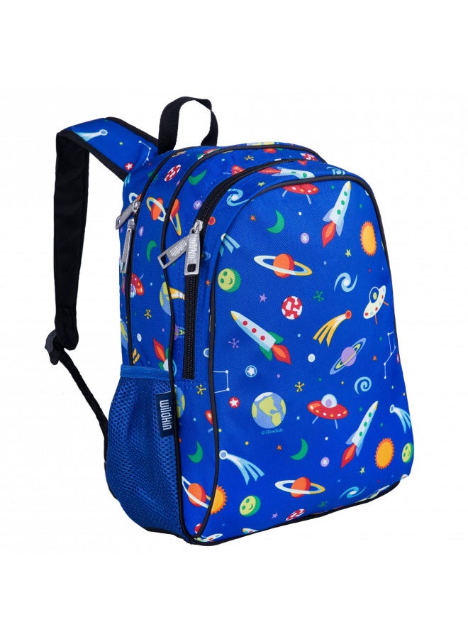 Wildkin 15-Inch Kids Backpack for Boys & Girls, Perfect for Early Elementary, Backpack for Kids Features Padded Back & Adjustable Strap, Ideal for School & Travel Backpacks (Out of this World)