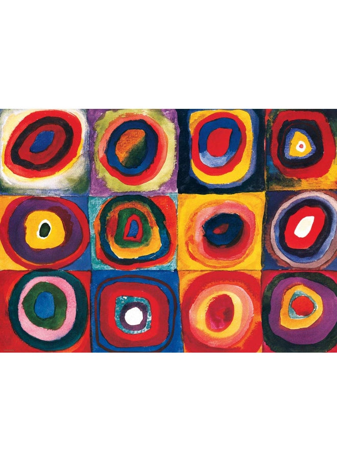 EuroGraphics Color Study of Squares and Circles, 1913 by Kandinsky Puzzle (1000-Piece), Model:6000-1323 , Red