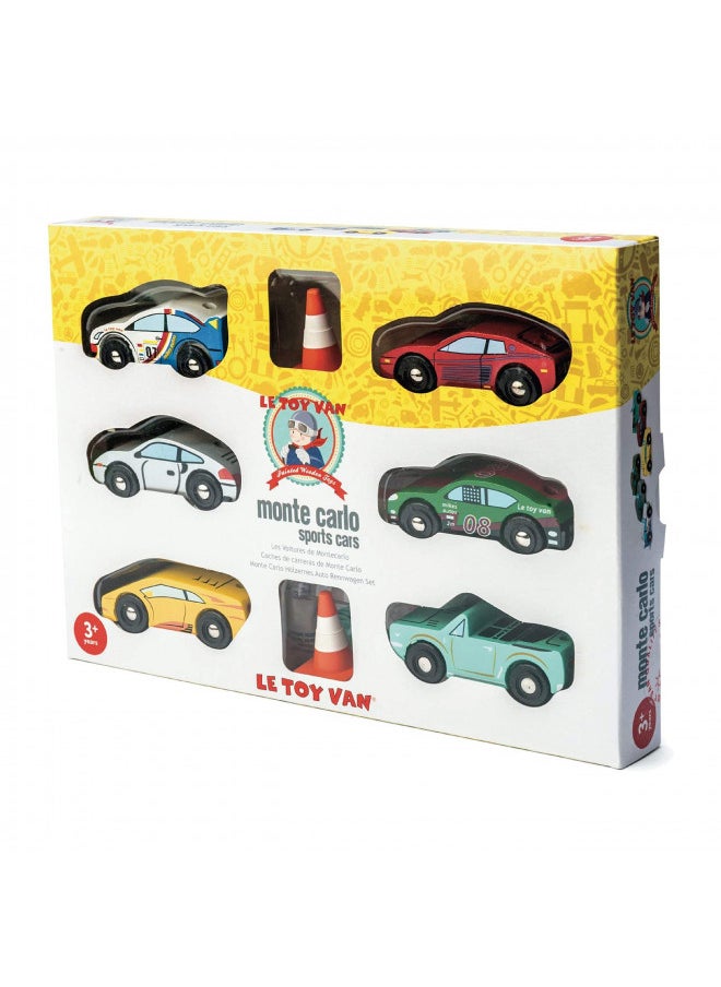 Le Toy Van Motors, Planes & Garages, Montecarlo Sports Cars Premium Wooden Toys for Kids Ages 3 Years & Up