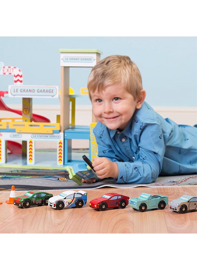 Le Toy Van Motors, Planes & Garages, Montecarlo Sports Cars Premium Wooden Toys for Kids Ages 3 Years & Up