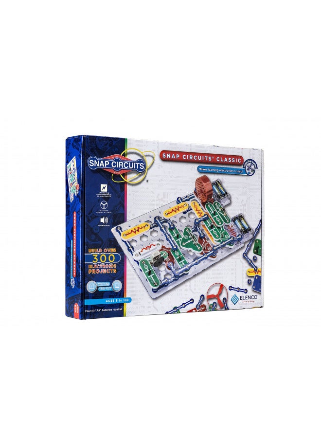 Snap Circuits Classic SC-300 Electronics Exploration Kit | Over 300 Projects | Full Color Project Manual | Snap Circuits Parts | STEM Educational Toy for Kids 8+ 2.3 x 13.6 x 19.3 inches