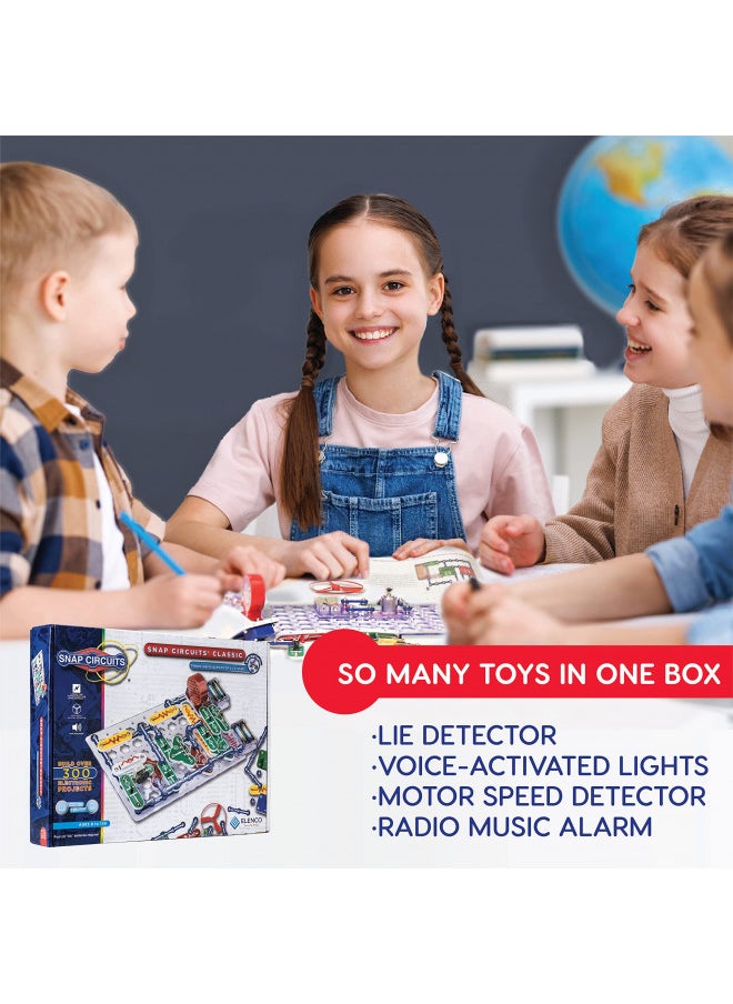 Snap Circuits Classic SC-300 Electronics Exploration Kit | Over 300 Projects | Full Color Project Manual | Snap Circuits Parts | STEM Educational Toy for Kids 8+ 2.3 x 13.6 x 19.3 inches