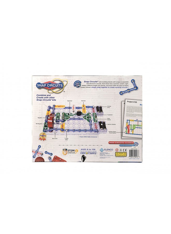 Snap Circuits Classic SC-300 Electronics Exploration Kit | Over 300 Projects | Full Color Project Manual | Snap Circuits Parts | STEM Educational Toy for Kids 8+ 2.3 x 13.6 x 19.3 inches