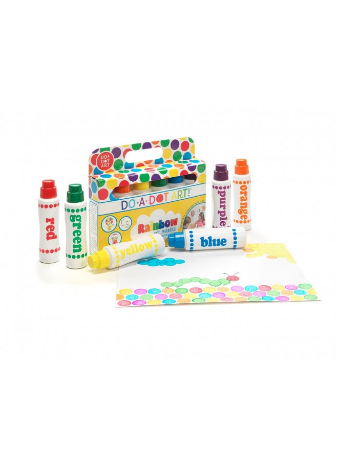 Do A Dot Art! Markers 6-Pack Rainbow Washable Paint Markers, The Original Dot Marker