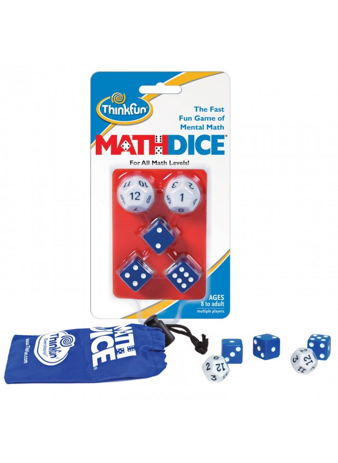 ThinkFun Math Dice Fun Game that Teaches Mental Math Skills to Kids Age 8 and Up