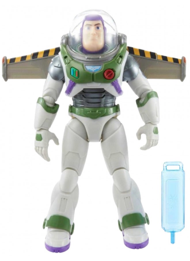 Mattel Disney and Pixar Lightyear 12-in Action Figure with Vapor Effect & Sounds, Buzz Lightyear Jetpack Liftoff Toy