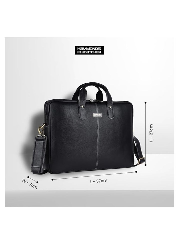 Bombay Brown Leather 15.6 inch Messenger Bag | Padded Laptop Compartment | Office Bag (L=40,B=8,H=30 cm) LB106 | RYH3