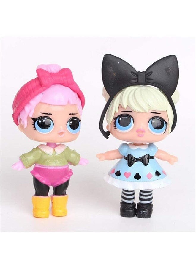 8-Piece Baby Highly Detailed Doll Set For Kids, Surprise Queens Dolls Great Gift for Girls Age 4+