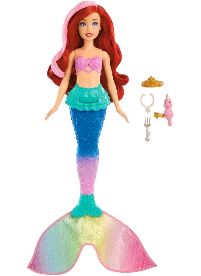 Disney Princess Toys, Ariel Swimming Mermaid Fashion Doll With Color-Change Hair & Tail, Inspired By The Little Mermaid Movie