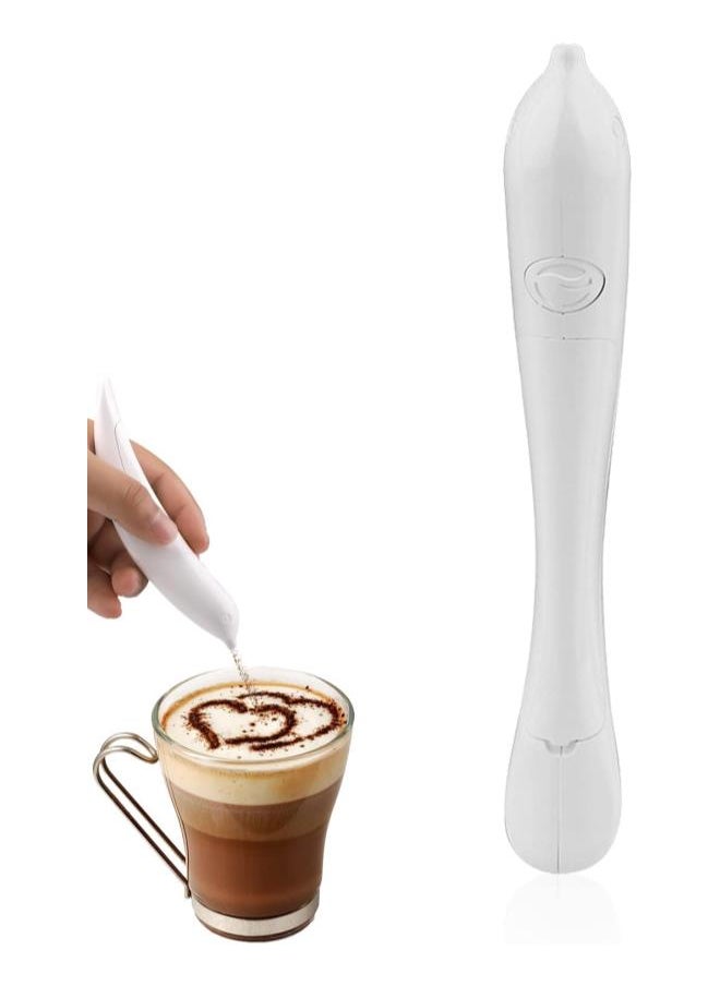 Coffee Art Pen, Electric Coffee Spice Pen Cake Decorating Pen Carving Tool for Coffee Grounds,Cocoa Powder,Ground Sugar