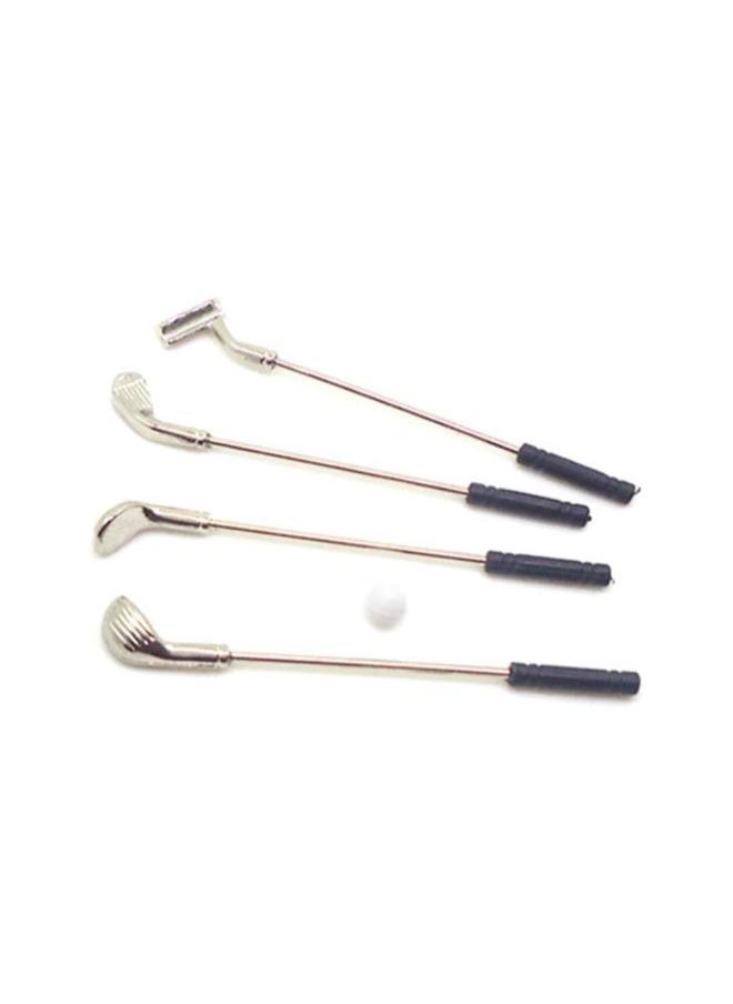 1 Set Mini Golf Clubs Decorative Miniature Sport Toys 1:12 Dollhouse Micro Toys Mini Room Scene Setting Ornaments