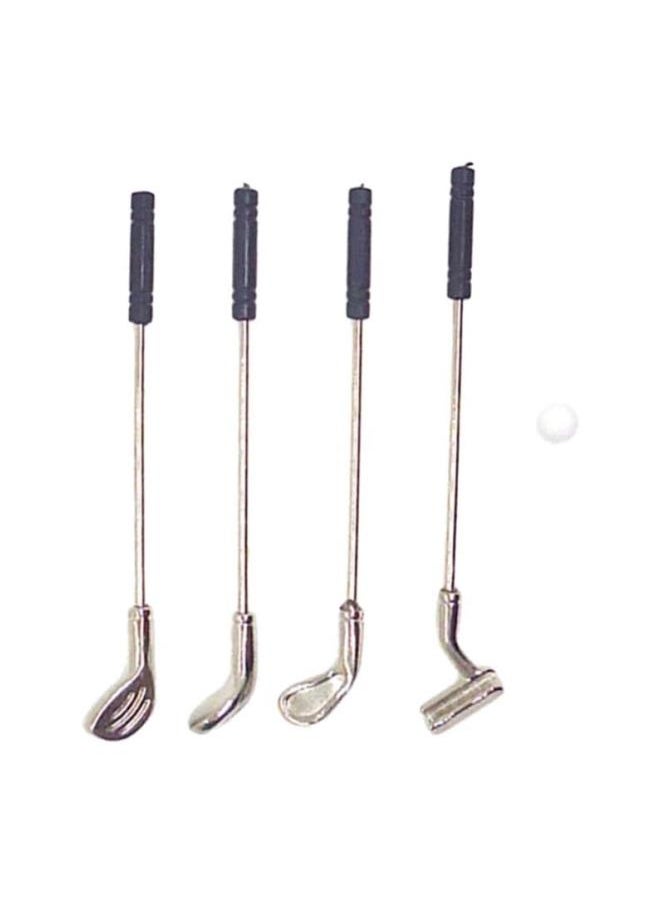 1 Set Mini Golf Clubs Decorative Miniature Sport Toys 1:12 Dollhouse Micro Toys Mini Room Scene Setting Ornaments