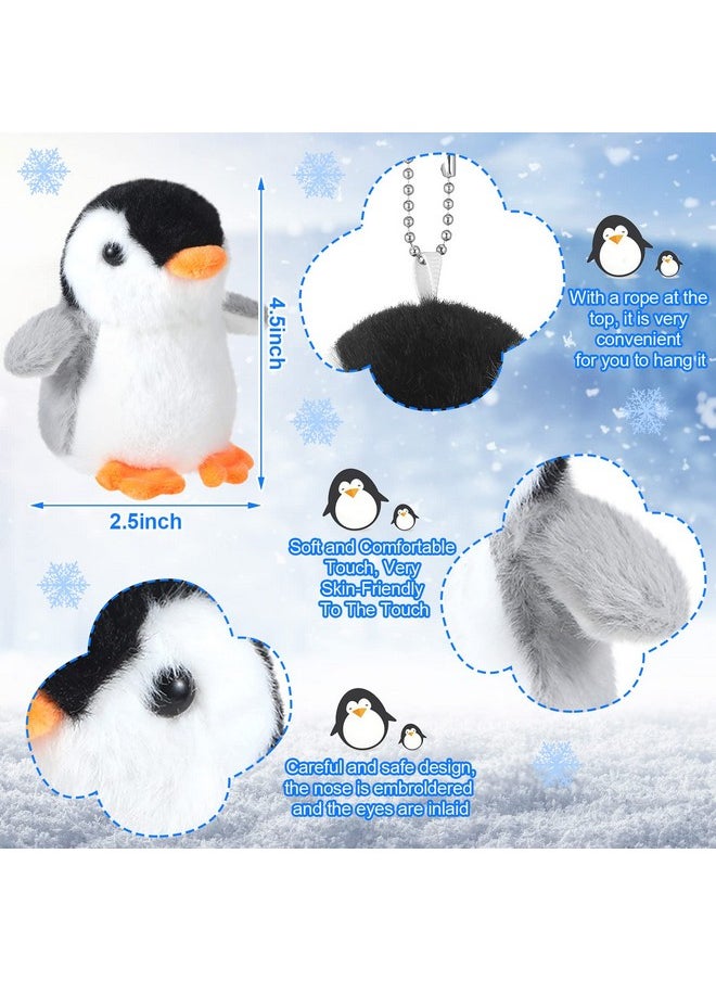 Plush Toys Set Stuffed Animal Zoo Toys With Mom And Small Baby Realistic Baby Animals For Gift Christmas Holiday Birthday Bag Stuffings Decorations (Penguin)